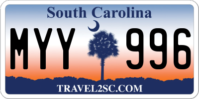 SC license plate MYY996
