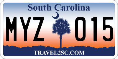 SC license plate MYZ015