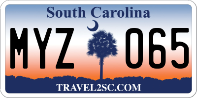 SC license plate MYZ065