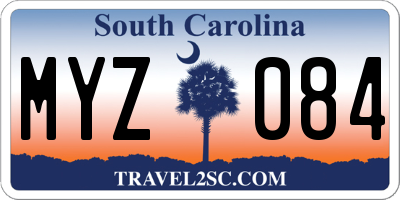 SC license plate MYZ084