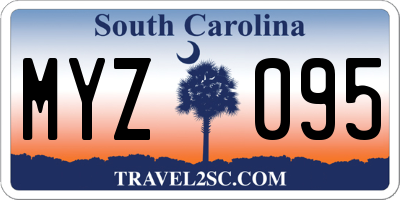 SC license plate MYZ095