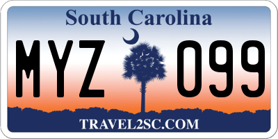 SC license plate MYZ099