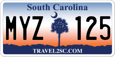 SC license plate MYZ125