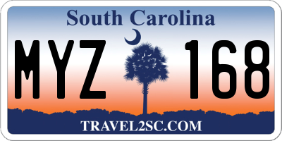SC license plate MYZ168