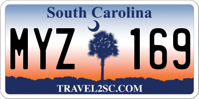 SC license plate MYZ169