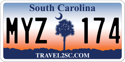 SC license plate MYZ174