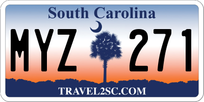 SC license plate MYZ271