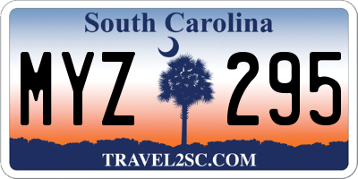 SC license plate MYZ295