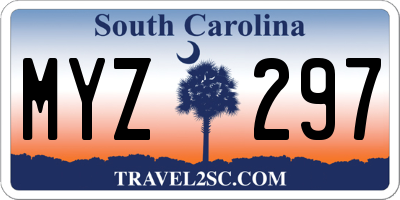 SC license plate MYZ297