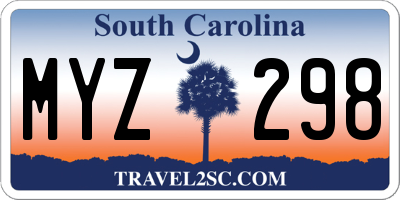 SC license plate MYZ298