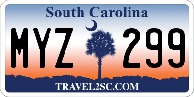 SC license plate MYZ299