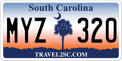 SC license plate MYZ320