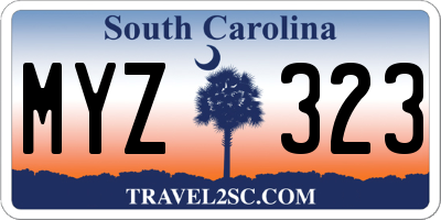 SC license plate MYZ323