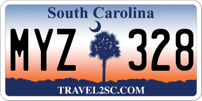 SC license plate MYZ328