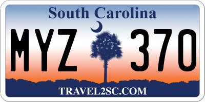 SC license plate MYZ370