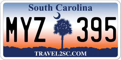 SC license plate MYZ395