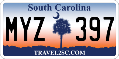 SC license plate MYZ397