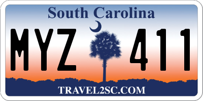 SC license plate MYZ411
