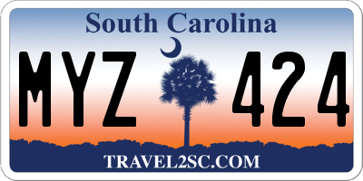 SC license plate MYZ424