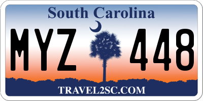 SC license plate MYZ448