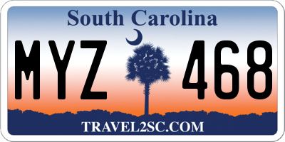SC license plate MYZ468