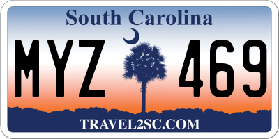 SC license plate MYZ469