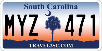 SC license plate MYZ471