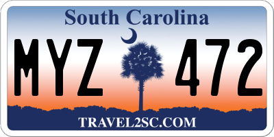 SC license plate MYZ472