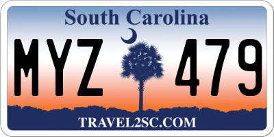 SC license plate MYZ479