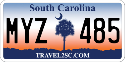 SC license plate MYZ485
