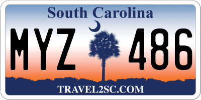 SC license plate MYZ486