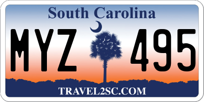 SC license plate MYZ495