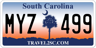 SC license plate MYZ499