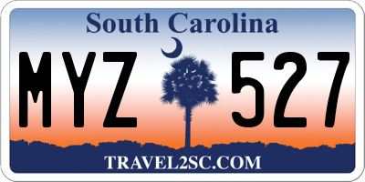 SC license plate MYZ527