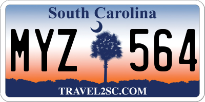 SC license plate MYZ564