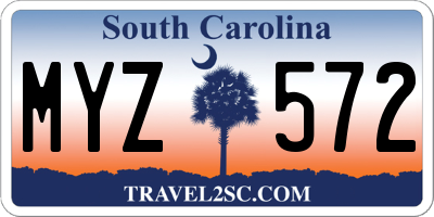 SC license plate MYZ572