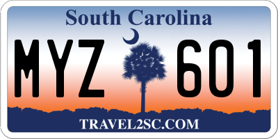 SC license plate MYZ601