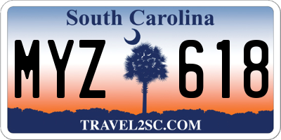 SC license plate MYZ618