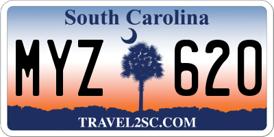 SC license plate MYZ620