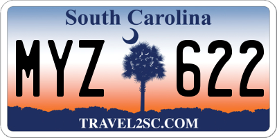 SC license plate MYZ622