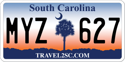 SC license plate MYZ627