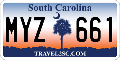 SC license plate MYZ661