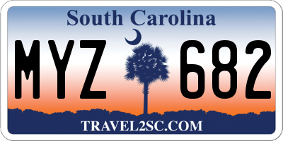 SC license plate MYZ682