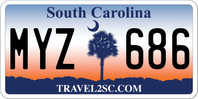 SC license plate MYZ686