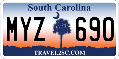 SC license plate MYZ690