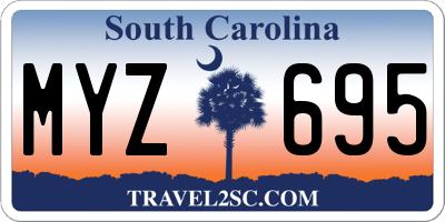SC license plate MYZ695