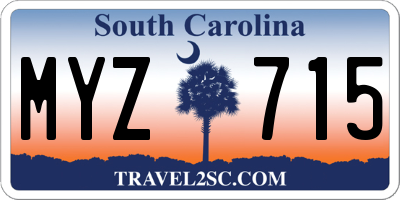 SC license plate MYZ715