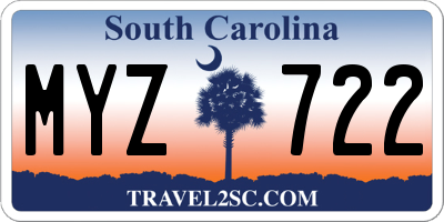 SC license plate MYZ722