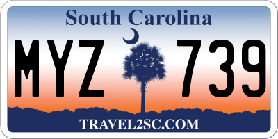 SC license plate MYZ739