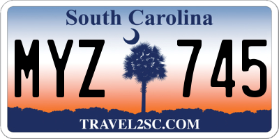 SC license plate MYZ745